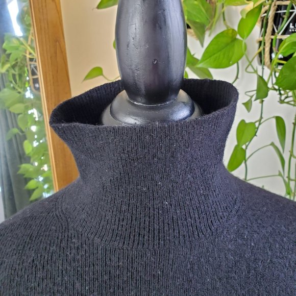 BABATON | Long Sleeve Turtleneck 100% Merino Wool Black Maclean Dress (Size M/L) - Picture 6 of 10